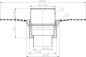 Preview: Dachablauf DN110 mit Bitumenmanschette. Begehbar - 148x148mm / 137x137mm  HL62BH/1